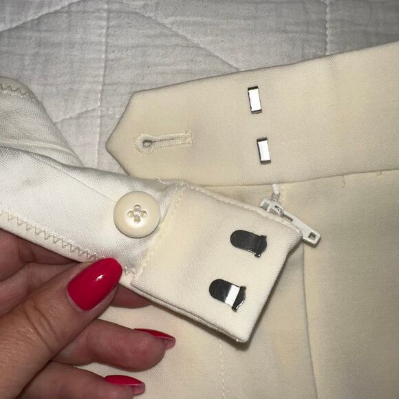 J.Crew Women’s Portia Italian Wool Blend Straight Leg Pants Ivory CI441 Size 14 - Picture 5 of 12